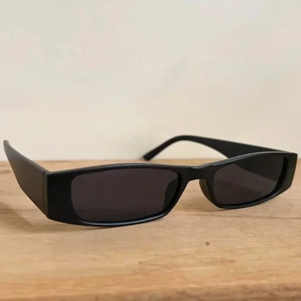 vintage unique retro style sick dope black rectangle sunglasses